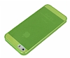 iPhone SE / 5 / 5S Ultra nce effaf Yeil Silikon Klf - Resim 2