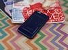 Eiroo iPhone 6 / 6S Kartl Standl Deri Lacivert Rubber Klf - Resim 1