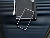 Eiroo iPhone 6 / 6S Gold izgili Metal Round Bumper Silver Klf - Resim: 2