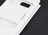 Samsung Galaxy Alpha Gizli Mknatsl ift Pencereli Beyaz Klf - Resim 1