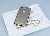 Eiroo iPhone 6 / 6S Pembe eritli Tal Metal Bumper ereve Gold Klf - Resim: 2