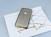 Eiroo iPhone 6 / 6S Siyah eritli Tal Metal Bumper ereve Gold Klf - Resim 2