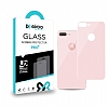 Eiroo iPhone 7 Plus / 8 Plus Tempered Glass Rose Gold Arka Cam Gvde Koruyucu