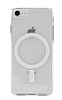 Eiroo iPhone SE 2020 Manyetik zellikli Wireless effaf Silikon Klf