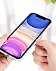 Eiroo iPhone SE 2020 Silikon Kenarl Cam Mavi Klf - Resim: 4