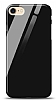 Eiroo iPhone SE 2020 Silikon Kenarl Cam Siyah Klf