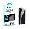 Eiroo iPhone X / XS Tempered Glass Arka Siyah Cam Gvde Koruyucu