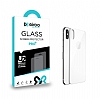 Eiroo iPhone X / XS Tempered Glass Arka Beyaz Cam Gvde Koruyucu