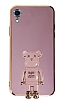 Eiroo iPhone XR Baby Bear Standl Mor Silikon Klf
