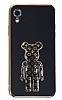 Eiroo iPhone XR Bearbrick Standl Siyah Silikon Klf