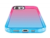 Eiroo Jelly iPhone 11 Mavi-Pembe Silikon Klf - Resim 2