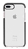 Eiroo Jelly iPhone 7 Plus / 8 Plus effaf Siyah Silikon Klf