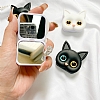 Eiroo Kedi Figrl Aynal Koyu Pembe Telefon Tutucu ve Stand - Resim 3