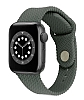 Eiroo KRD-37 Apple Watch SE Yeil Silikon Kordon 40mm