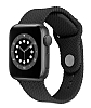 Eiroo KRD-37 Apple Watch 6 Siyah Silikon Kordon 40mm