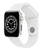 Eiroo KRD-37 Apple Watch SE Beyaz Silikon Kordon 44mm