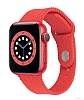 Eiroo KRD-37 Apple Watch 4 / Watch 5 Krmz Silikon Kordon 44mm