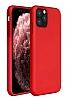 Eiroo Lansman iPhone 11 Pro Max Krmz Silikon Klf