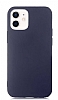 Eiroo Lansman iPhone 12 / iPhone 12 Pro 6.1 in Lacivert Silikon Klf