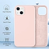 Eiroo Lansman iPhone 13 Mini 5.4 in Ak Pembe Silikon Klf - Resim: 1