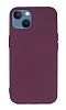 Eiroo Lansman iPhone 13 Mini 5.4 in Koyu Mor Silikon Klf