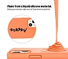 Eiroo Lansman iPhone 13 Mini 5.4 in Turuncu Silikon Klf - Resim: 2