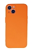 Eiroo Lansman iPhone 13 Mini Kamera Korumal Turuncu Silikon Klf