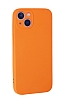 Eiroo Lansman iPhone 13 Mini Kamera Korumal Turuncu Silikon Klf - Resim 1