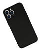 Eiroo Lansman iPhone 13 Pro Max Kamera Korumal Siyah Silikon Klf - Resim: 1