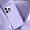 Eiroo Lansman iPhone 13 Pro Max 6.7 in Lila Silikon Klf - Resim 3