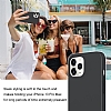 Eiroo Lansman iPhone 13 Pro Max 6.7 in Siyah Silikon Klf - Resim 3