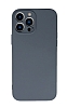 Eiroo Lansman iPhone 13 Pro Max Kamera Korumal Gri Silikon Klf