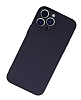 Eiroo Lansman iPhone 13 Pro Max Kamera Korumal Lacivert Silikon Klf - Resim 2
