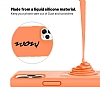 Eiroo Lansman iPhone 13 Pro Max Turuncu Silikon Klf - Resim: 3