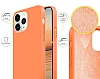 Eiroo Lansman iPhone 13 Pro Max Turuncu Silikon Klf - Resim: 4