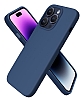 Eiroo Lansman iPhone 14 Pro Max Lacivert Silikon Klf