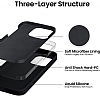 Eiroo Lansman iPhone 14 Pro Max Siyah Silikon Klf - Resim: 2
