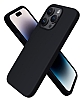 Eiroo Lansman iPhone 14 Pro Siyah Silikon Klf