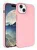 Eiroo Lansman iPhone 15 Plus Pembe Silikon Klf