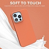 Eiroo Lansman iPhone 15 Pro Max Turuncu Silikon Klf - Resim: 3