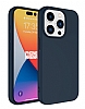 Eiroo Lansman iPhone 15 Pro Max Lacivert Silikon Klf