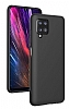 Eiroo Lansman Samsung Galaxy A12 / M12 Siyah Silikon Klf
