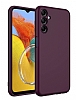 Eiroo Lansman Samsung Galaxy A15 Koyu Mor Silikon Klf