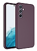 Eiroo Lansman Samsung Galaxy A34 Kamera Korumal Koyu Mor Silikon Klf