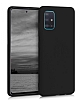 Eiroo Lansman Samsung Galaxy A51 Siyah Silikon Klf