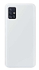 Eiroo Lansman Samsung Galaxy A71 Beyaz Silikon Klf