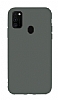 Eiroo Lansman Samsung Galaxy M21 Gri Silikon Klf