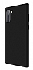 Eiroo Lansman Samsung Galaxy Note 10 Siyah Silikon Klf