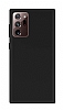 Eiroo Lansman Samsung Galaxy Note 20 Siyah Silikon Klf