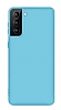 Eiroo Lansman Samsung Galaxy S21 FE Mavi Silikon Klf